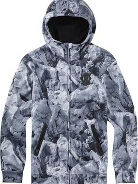 Burton Crown Bonded Pullover Hoodie Glacier Blue Men’s Medium Water Resistant